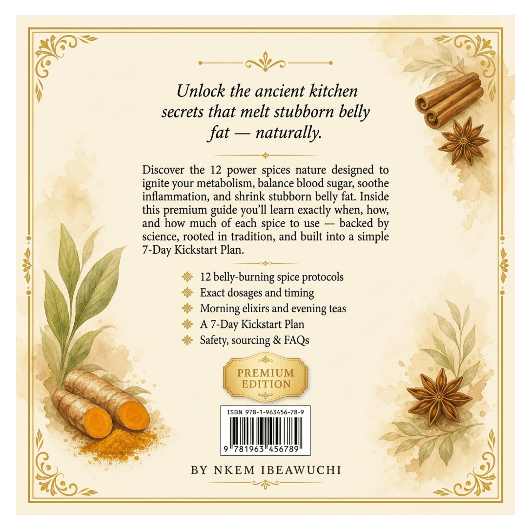 Back cover of Nature's Slim Spice Secrets